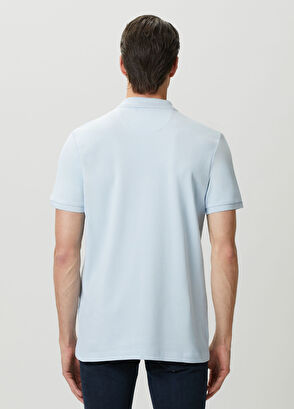 Beymen Club Açık Mavi Polo Yaka Düğmeli T-shirt - 4