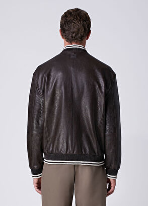 Beymen Club Brown Size Cachet Sleeves Leather Wool Jacket - 6
