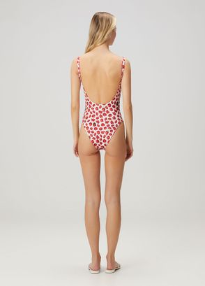 Versace Red Patterned Double-Sided Swimsuit - 5