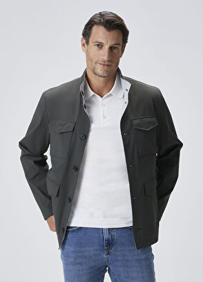 Haki Çift Taraflı Mont - Görsel 4