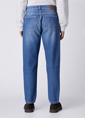 Beymen Club Loose Fit Light Blue Mid-Wash Jeans - 4