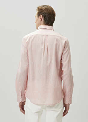 Beymen Club Comfort Fit Somon Keten Gömlek - 6