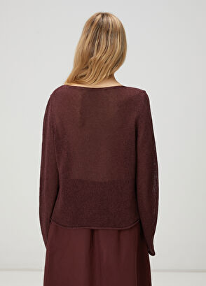 Beymen Club Bordo Transparan Triko - 5