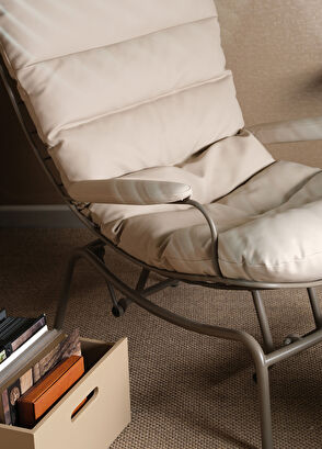 Sürton Yeke Taş Vizon Deri Puflu Sallanır Tv Koltuğu - 5