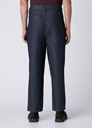 Beymen Club Flared Navy Blue Pleated Jeans - 4