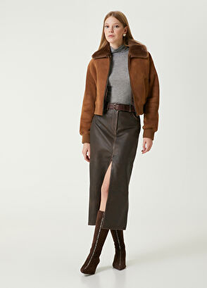 Beymen Club Camel Suede Bomber Jacket - 8