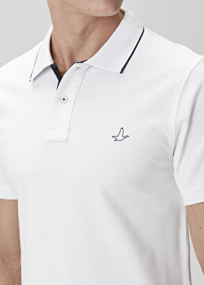 Beymen Club Slim Fit Beyaz Polo Yaka T-shirt - 6