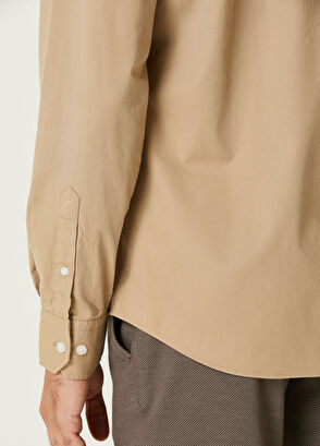 Beymen Club Comfort Fit Mink Gabardine Textured Shirt - 7