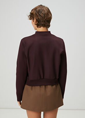 Beymen Club Bordo Yün Kaşe Bomber Ceket - 5