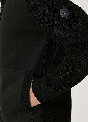 Beymen Club Siyah Kapüşonlu Triko Mont - 7