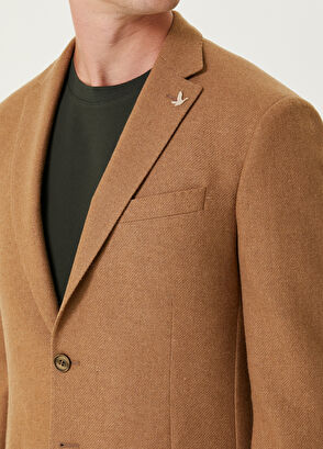 Beymen Club Dark Beige Wool Cachet Jacket - 6