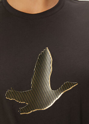 Beymen Club Kahverengi Gold Şeritli Kaz Logolu T-shirt - 6