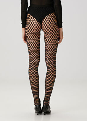Wardrobe Nyc Black Mesh Textured Wool Socks - 5
