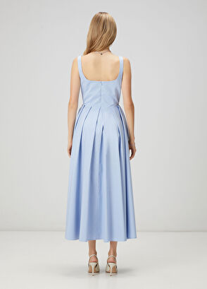 Beymen Club Blue Maxi Taffeta Dress - 6