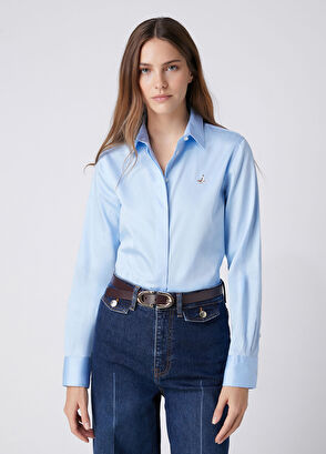 Beymen Club Mavi Basic Poplin Gömlek - 5