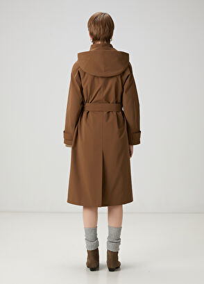 Beymen Club Kahverengi Kapüşonlu Pardösü - 5