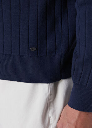 Beymen Club Navy Blue Gabardine Pocket Sweater - 7