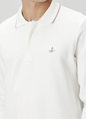 Beymen Club Comfort Fit Kırık Beyaz Polo Sweatshirt - 6