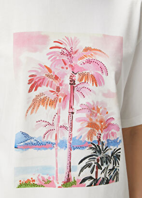 Beymen Club White Hotfix Printed T-Shirt - 6