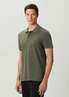Beymen Club Haki Polo Yaka Düğmeli T-shirt - 3