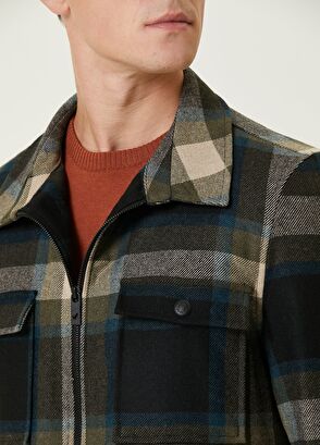 Beymen Club Renk Geçişli Ekose Desenli Flanel Yün Dış Gömlek - 6