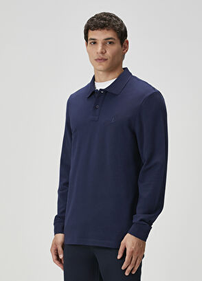 Beymen Club Comfort Fit Koyu Lacivert Polo Yaka Sweatshirt - 4
