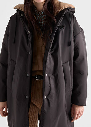 Siyah Hafif Re-Nylon Kadın Yağmurluk - Görsel 4