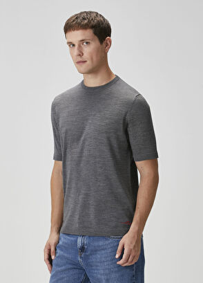 Rudy California Light Grey Short Sleeve Wool Knitwear - 3