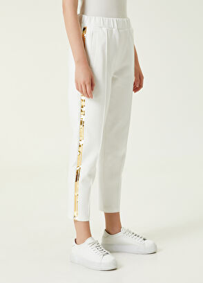 Beymen Club Beyaz Gold Varak Baskılı Eşofman Altı - 3