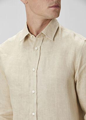 Ralph Lauren Purple Label Bej Keten Gömlek - 5