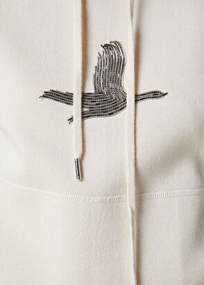 Beymen Club Ecru Hooded Logo Sweatshirt - 5