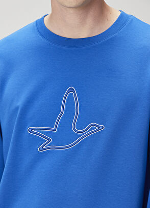 Beymen Club Saks Kontrast Kaz Nakışlı Sweatshirt - 6