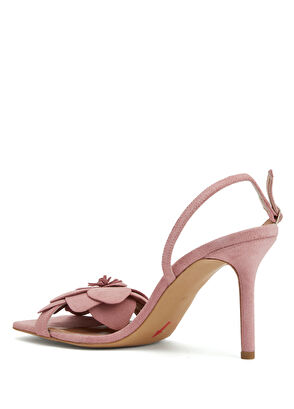 Beymen Club Pembe Çiçek Detaylı Süet Topuklu Ayakkabı - 3