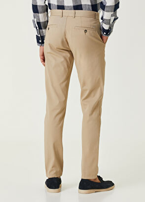 Beymen Club Slim Fit Beige Twill Sport Pants - 3