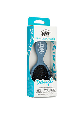 Wet Brush Mini Detangler Mavi Dolaşık Açıcı Saç Fırçası - 5