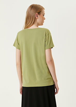 Beymen Club Yeşil Dökümlü T-shirt - 6