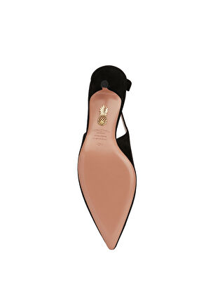 Bow Tie Siyah Deri Topuklu Ayakkabı - Görsel 12