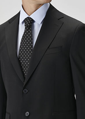 Drop 4 Siyah Yün Takım Elbise - Görsel 9