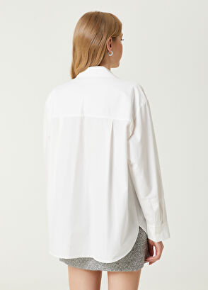 Beymen Club Kırık Beyaz Taşlı Teknik Dış Gömlek - 7