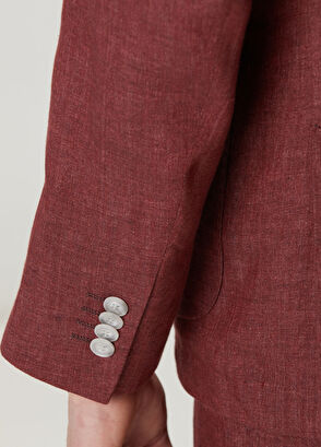 Beymen Club Plum Linen Jacket - 8