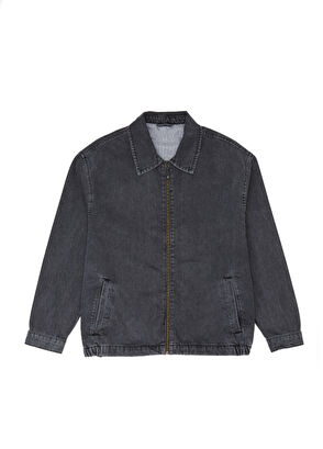 Beymen Club Antrasit İçi Mini Ekoseli Denim Ceket - 4
