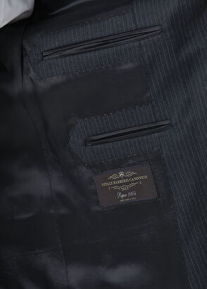 Drop 4 Füme Çizgili Yün Takım Elbise - Görsel 11