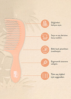 Wet Brush Go Green Hindistan Cevizi Yağlı Dolaşık Açıcı Tarak - 8