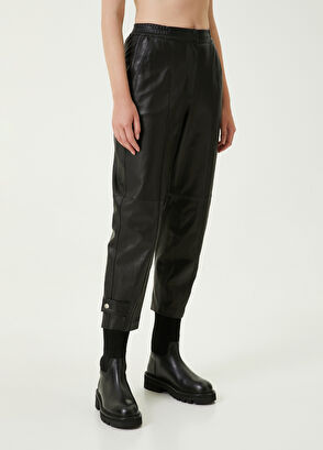 Beymen Club Siyah Apoletli Deri Pantolon - 3