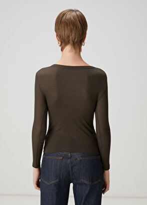 Beymen Club Kahverengi İnce Yün T-shirt - 5