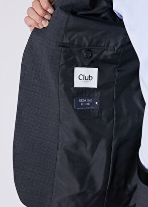 Beymen Club Anthracite Faded Plaid Wool Suit - 9