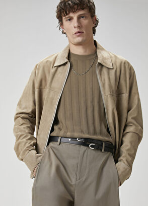 Academia Beige Suede Jacket - 5