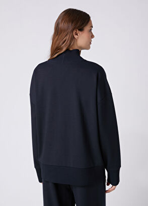 Beymen Club Teal Blue Knit Inserted Sweatshirt - 6