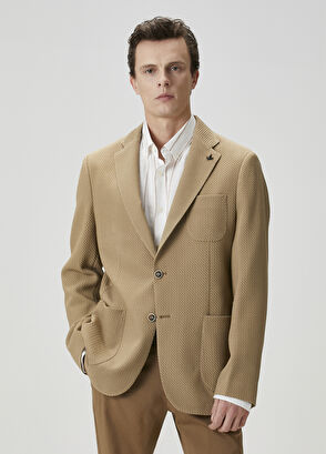 Beymen Club Camel Hair Diagonal Textured Jacket - 3