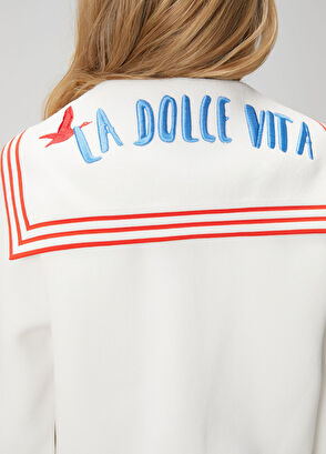 Beymen Club La Dolce Vita Beyaz Triko Ceket - 6